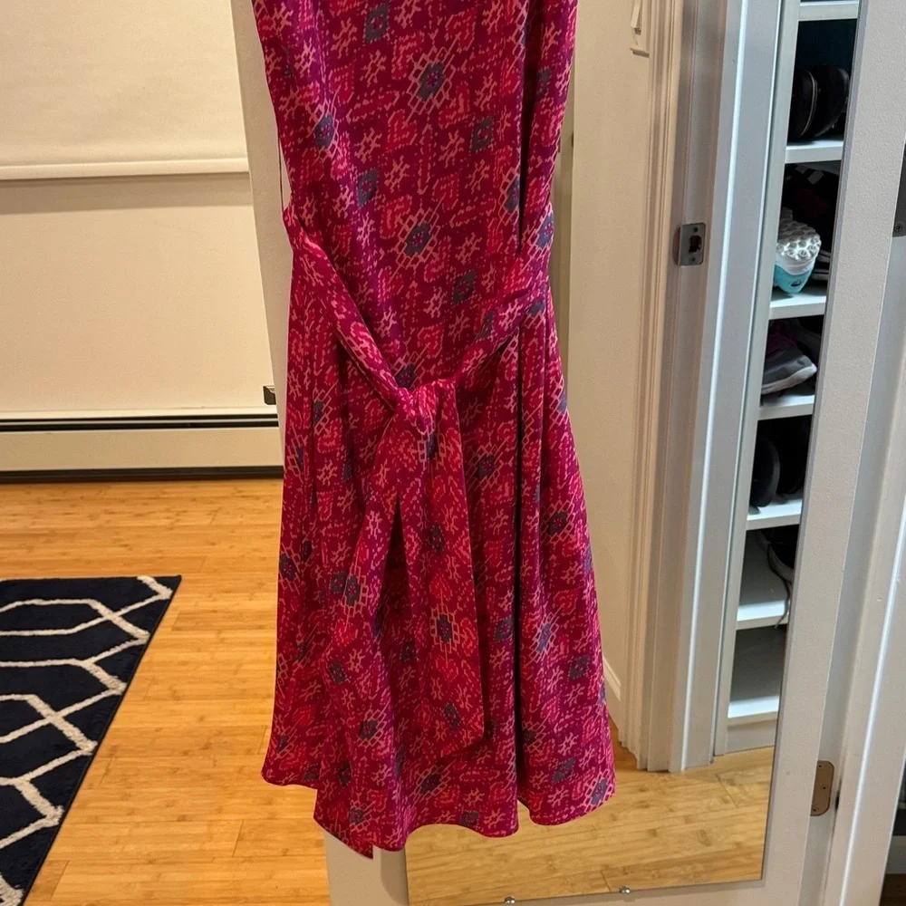 Ralph Lauren Fuchsia Printed Midi Dress - Picture 6 of 8